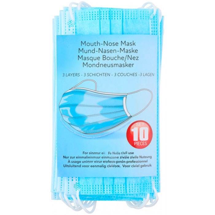 Mundbind 3 lags Type II CE Godkendt 10stk Pakning